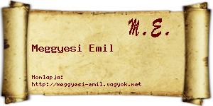 Meggyesi Emil névjegykártya